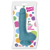 Simply Sweet 7 Inch Dildo - Teal